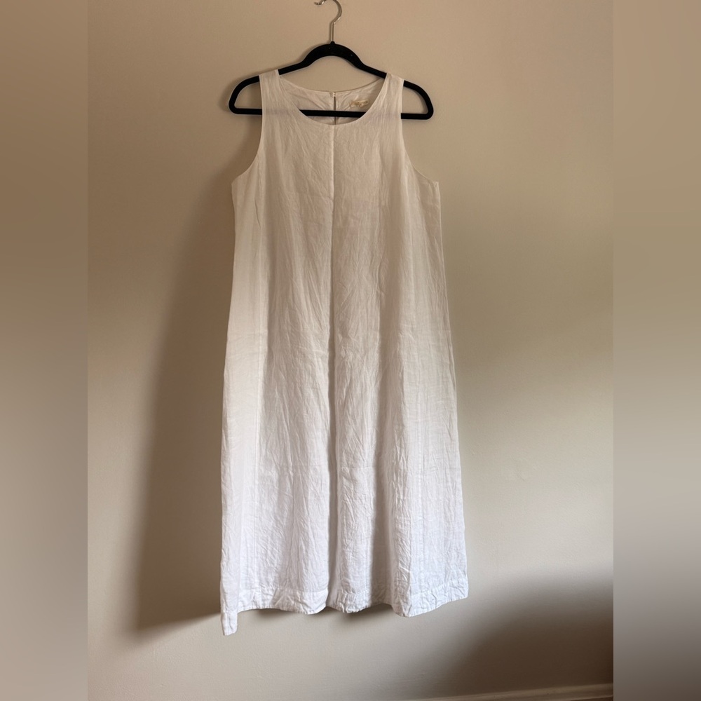 Eileen Fisher (M) lined linen dress